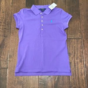 Girls 5-button short sleeve Polo